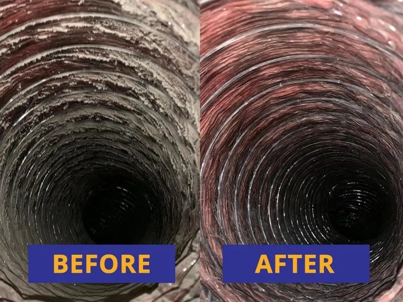 Better Air Duct Cleaning Thornton technician cleaning ductwork
